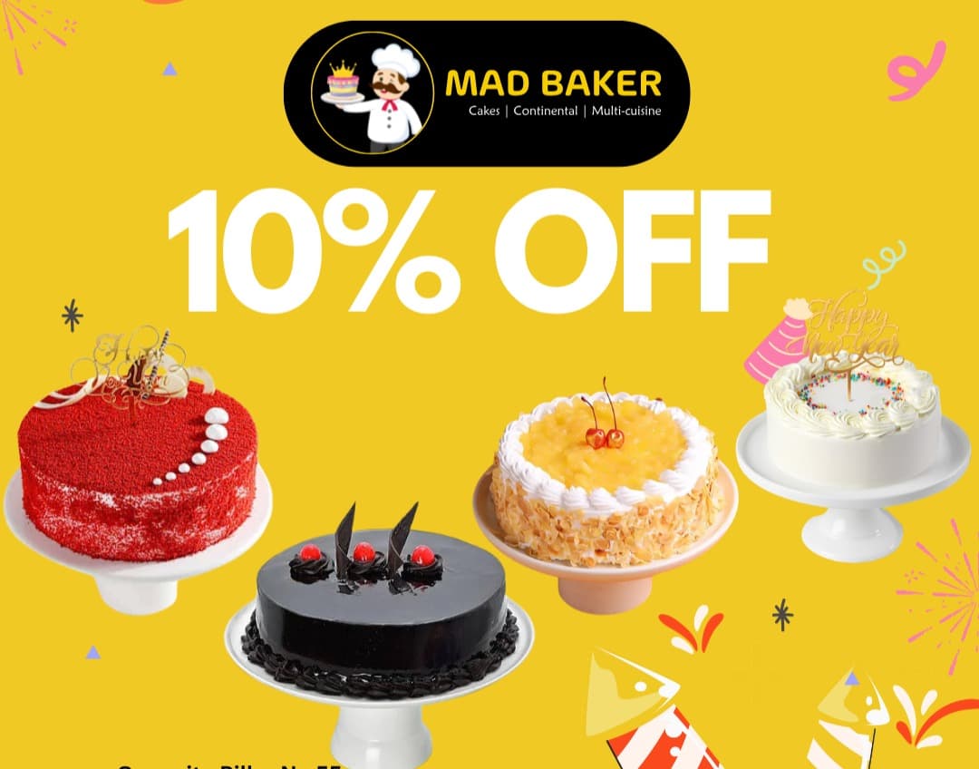 Sweet Deal: 10% Off on All Cakes! at MADBAKER